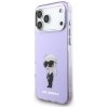 Etui Karl Lagerfeld IML Aquarelle Karl   & Choupette & Logo MagSafe do iPhone 17 Pro Max fioletowy